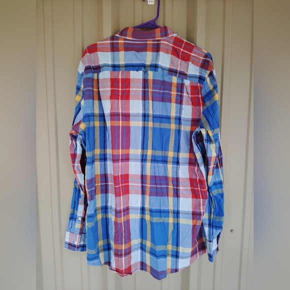 Men's Plaid Button Down Shirt Long Sleeved Size XL Preppy - Picture 2 of 3